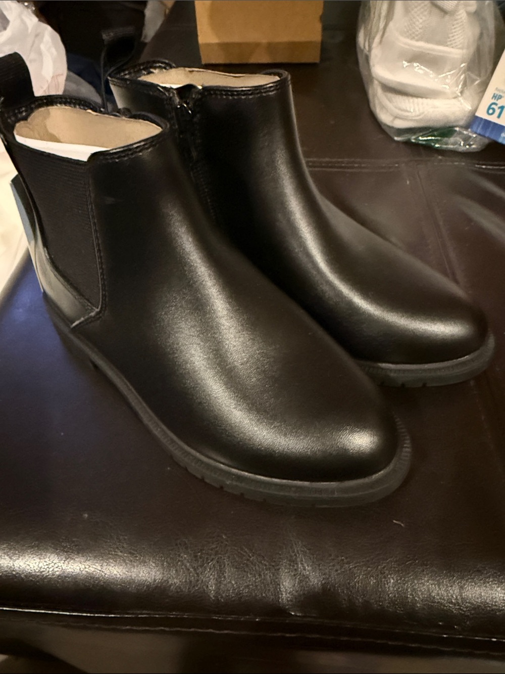 Cat & Jack Black Kids Chelsea Ankle Boots